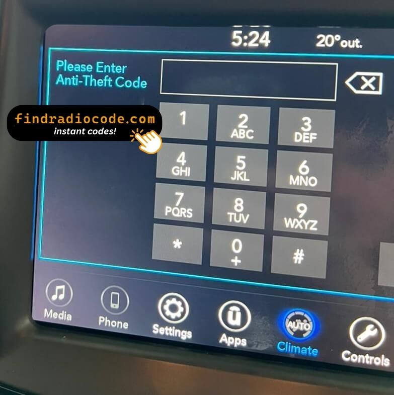 Fiat VP2 520/560 display asking for unlock code